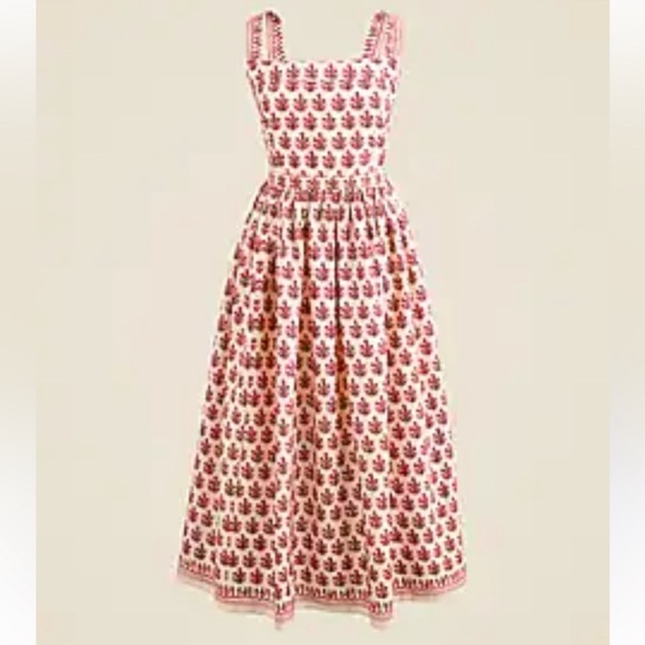 J Crew Dress 8 Apron Red - Picture 2 of 9